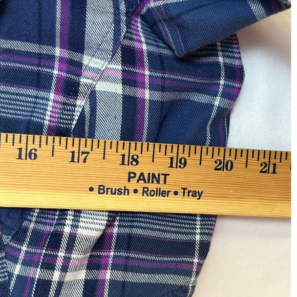 Simms Women's Size Medium Blue/Pink Plaid Long Sleeve Button Down Collared Shirt - Picture 5 of 6